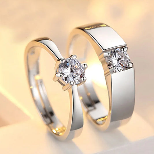 Classic Couple Rings, Trendy Wedding Lover's Ring Jewellery