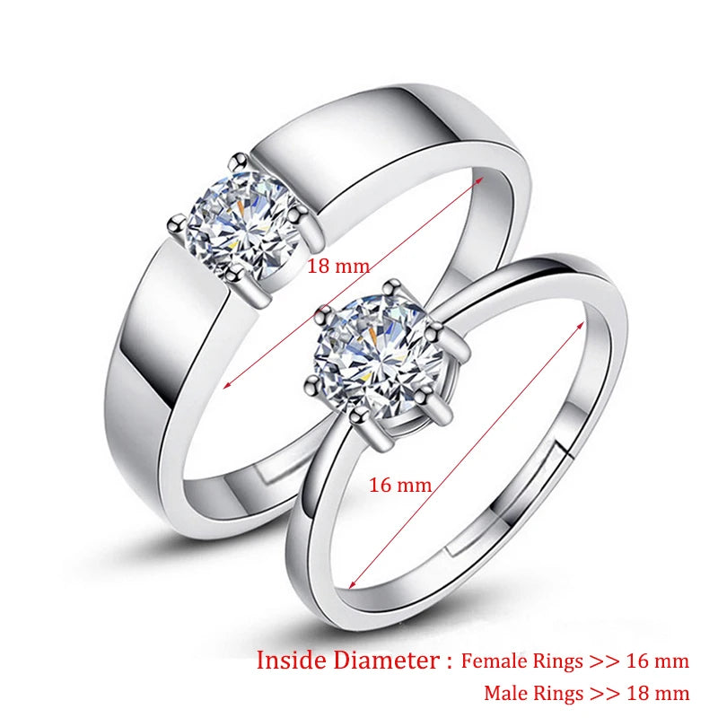 Classic Couple Rings, Trendy Wedding Lover's Ring Jewellery